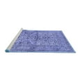 thumbnail image 2 of Ahgly Company Machine Washable Indoor Rectangle Persian Blue Traditional Area Rugs, 7' x 9', 2 of 4