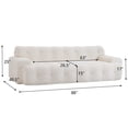 thumbnail image 6 of 3-Seater Sofa, Cloud Couch, Button Tufted Upholstered Sofa with High-Density Foam, No Assembly Required Compression Sofa for Living Room or Apartment in White (Snow White), 6 of 6
