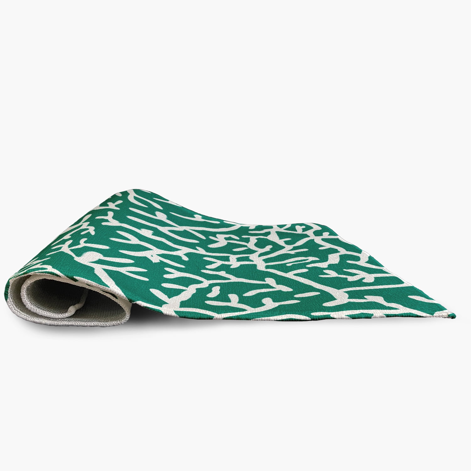 5' x 7' Simply Daisy Seaweed Beach Style Chenille Area Rug, Kelly Green