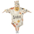 thumbnail image 2 of FORMRS Wearable Blanket Hoodie with Sleeves for Kids Cozy Flannel Sweatshirt, Halloween Cute Pumpkins, 2 of 7