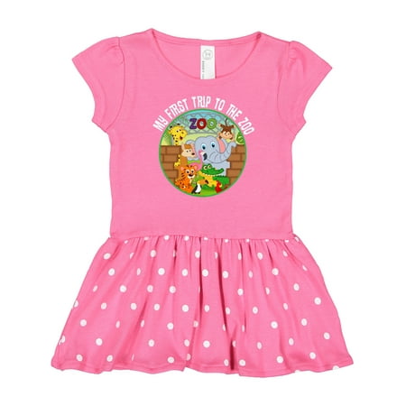 

Inktastic 1st Trip to Zoo Animals Outfit Gift Baby Girl Dress