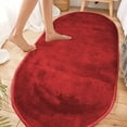 thumbnail image 4 of Dvruxg Oval Chenille Bath Mats for Bathroom, Ultra Soft Shaggy Bath Rug, Machine Washable Thick Fluffy Non Slip Bathroom Rugs, Absorbent Shower Mat for Bathroom, 4 of 5