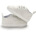 thumbnail image 4 of Baby Boys Girls Oxford Shoes Hard Bottom Lace Up Sneaker PU Leather Moccasin Infant Toddler First Walker Uniform Dress Loafer Shoes 3-18 Months, 4 of 6