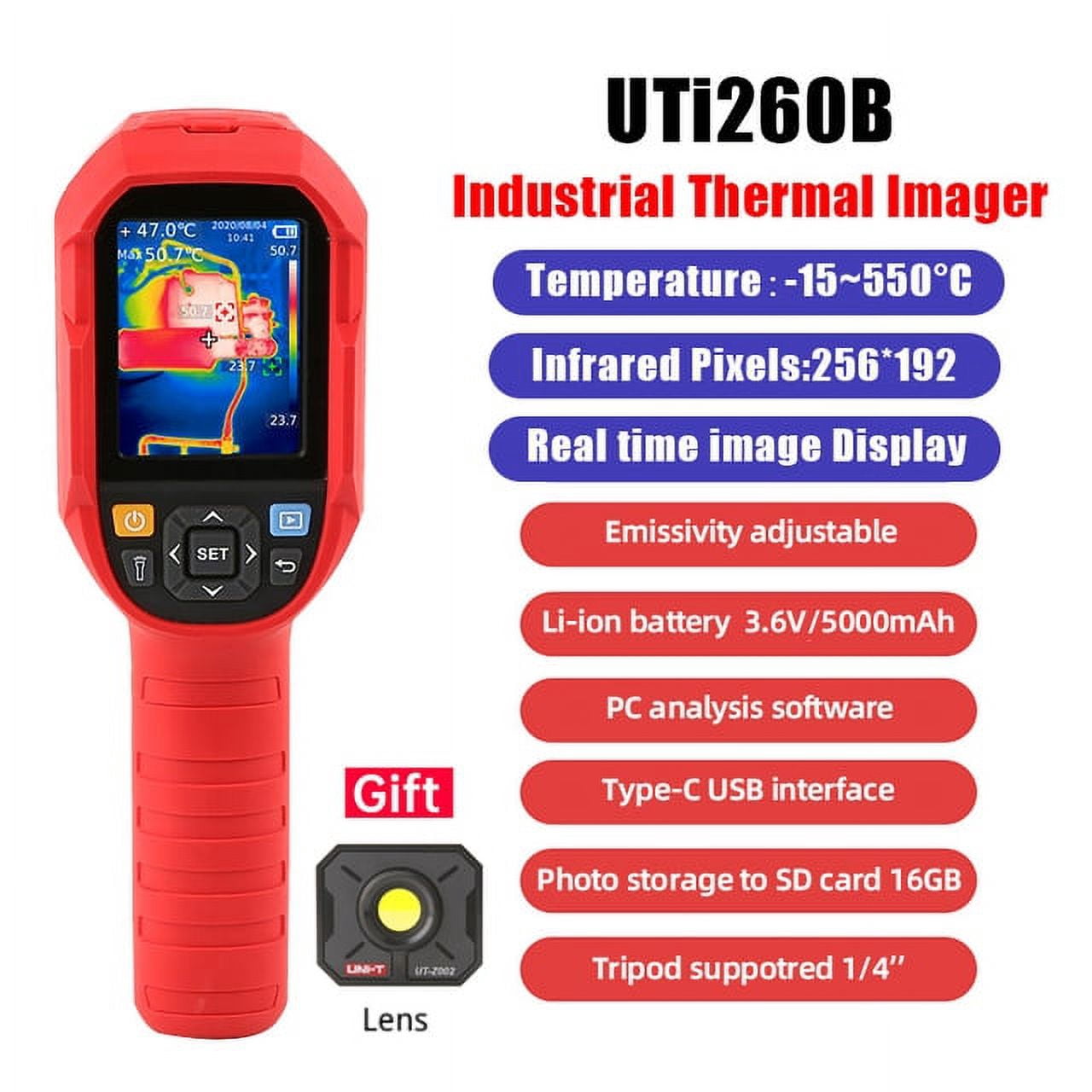 A-BF UTi260B Infrared Thermal Imager -15~550C Industrial Thermal Imaging Camera Handheld USB Infrared Thermometer 256*192 pixels