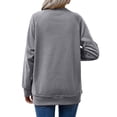 thumbnail image 5 of idosla Sweatshirt for women Side Split Fall Fashion 2025 Long Sleeve Shirts Trending Now (Grey, S), 5 of 7