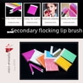 thumbnail image 2 of Pincel de labios de varilla sólida Pincel de lápiz labial portátil Pincel de labios flocado Herramientas de maquillaje de belleza Pincel de maquillaje Cabezal reemplazable Variedad de colores, 2 of 4