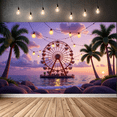 thumbnail image 2 of Tropical Landscape Ferris Wheel Sunset Decorative Banner for Beach Party Gathering Vacation Evening, 2 of 9