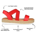 thumbnail image 3 of Journee Collection Womens Caroline Tru Comfort Foam Espadrille Sliver Wedge Sandals, 3 of 7