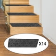 thumbnail image 3 of GROWTH TANK 8"x30" Carpet Stair Treads Set of 14 Rug Skid Resistant Non-Slip Washable Grey, 3 of 8