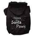 thumbnail image 4 of Christmas Pet, Dog  Cat Hoodie Screen Printed, "I Believe In Santa Paws", 4 of 11