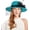 Blue, variant on Women Wide Brim Bowler Church Hat 1920s Retro Felt Fedora Cap Wool Blend Floral Fascinator Hat with Veil