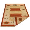 thumbnail image 3 of Rugsotic Carpets Eco-Friendly Woven Hand Woven Kilim Flat Weave White Rust Contemporary Area Rug, 3'x5' Rectangle, Antimicrobial, 3 of 5