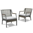 thumbnail image 2 of Real Flame Calvin Aluminum Patio Dining Arm Chair in Gray (Set of 2), 2 of 7