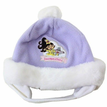 Dora The Explorer Girls Toddler Purple Fairytale Adventure Hat & Mitten Set