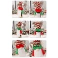 thumbnail image 3 of Advancent Funda de botella de vino de felpa, ropa de elfo, árbol de Navidad, manga de botella de vino, sombrero de enano de champán, Kits de decoración para fiestas Rojo, 3 of 6