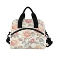 thumbnail image 2 of Lunch Bag Portable Crossbody Meal Bag Cooler Bag Insulated Lunch Bag Food Bag Handheld & Crossbody Design Cartoon Coral Roses, 2 of 6