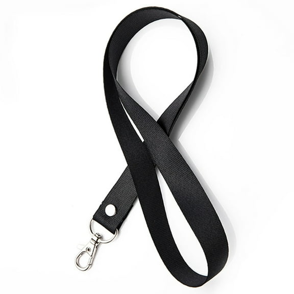 ADDHAT Neck Lanyard Black 5Pcs 18.27X0.75X0.04In