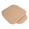 thumbnail image 2 of Deago Car Seat Cover, Edge Wrapping Car Interior PU Leather Car Seat Cushions Protector Front Car Seat Covers, Single Seat Cushion Cover Pad Mat for Auto Four-door sedan & SUV Driver (Beige), 2 of 6
