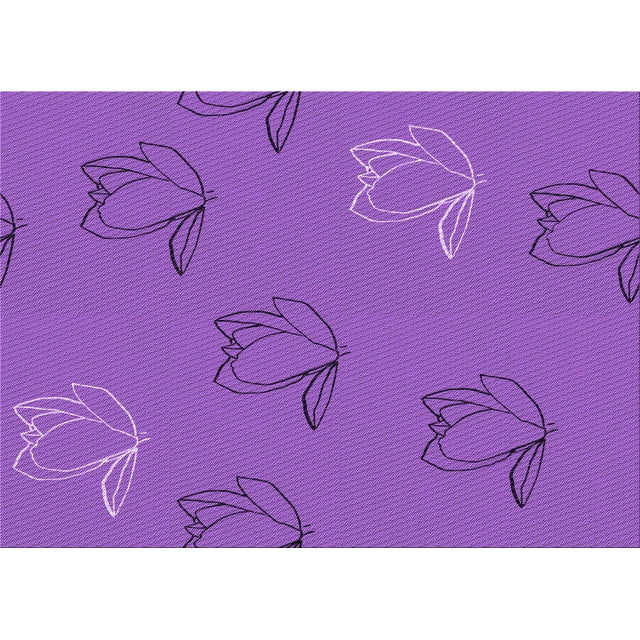 Ahgly Company Machine Washable Indoor Rectangle Transitional Heliotrope Purple Area Rugs, 2' x 3'