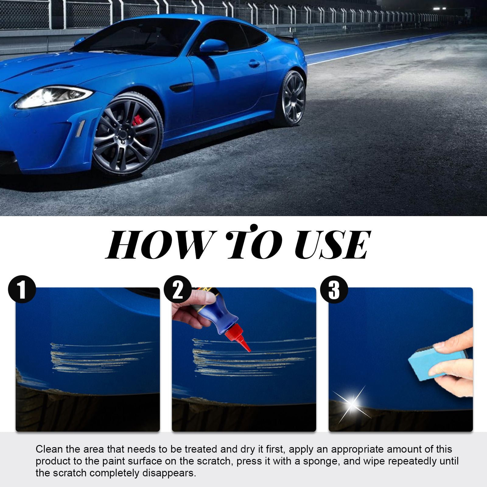 Alvantor Car Paint Scratch Remover – Repair Polish Compound for Scratches, Swirls & Paint Protection, 3.83fl.oz