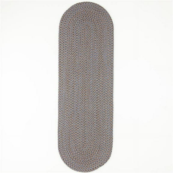 Rhody Rug CD96R024X096 2 x 8 ft. Camden Tweed Runner Rug, Denim Blue