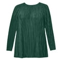 thumbnail image 6 of Bovemsi Women's Long Sleeve Tops Plus Size T Shirt 2025 Fall Crew Neck Pleated Pullover Loose Fit Long Sleeve Blouse, 6 of 7