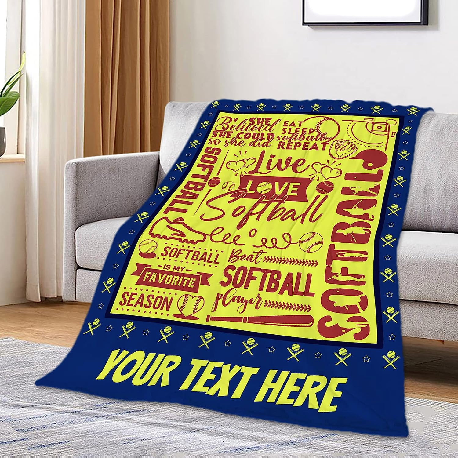 Volleyball Gifts, Volleyball Blanket for Women Men 60"X50", Volleyball