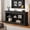 Black, variant on Tribesigns Farmhouse TV Stand for 75-Inch TV, 63" Entertainment Center with Shelves,White and Brown