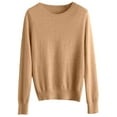 thumbnail image 3 of Lumtrix Womens Lightweight Sweater Fall Fashion 2025 Pullover Soft Basic Knit Dressy Casual Tops Winter Clothes Fashion Long Sleeve Shirts Gold M, 3 of 4