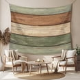 thumbnail image 2 of Farmhouse Sage Green Brown Tapestry for Bedroom Wall Hanging Tapestry, Vintage Wooden Striped Ceiling Backdrop Tapestries Poster Blanket Wall Decor for Teens Room Living Room Dorm 39" x 59", 2 of 8
