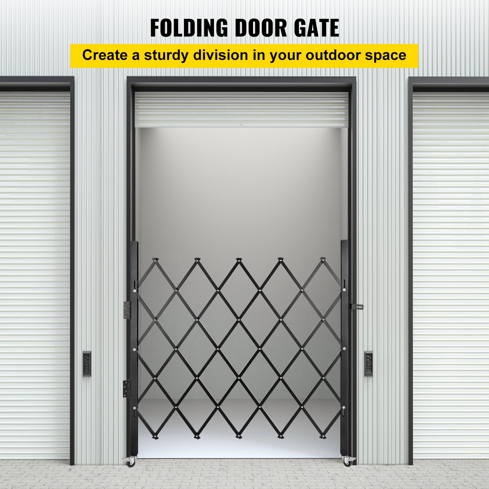 Buy VEVOR Single Folding Security Gate, 48 H x 37 W Folding Door Gate