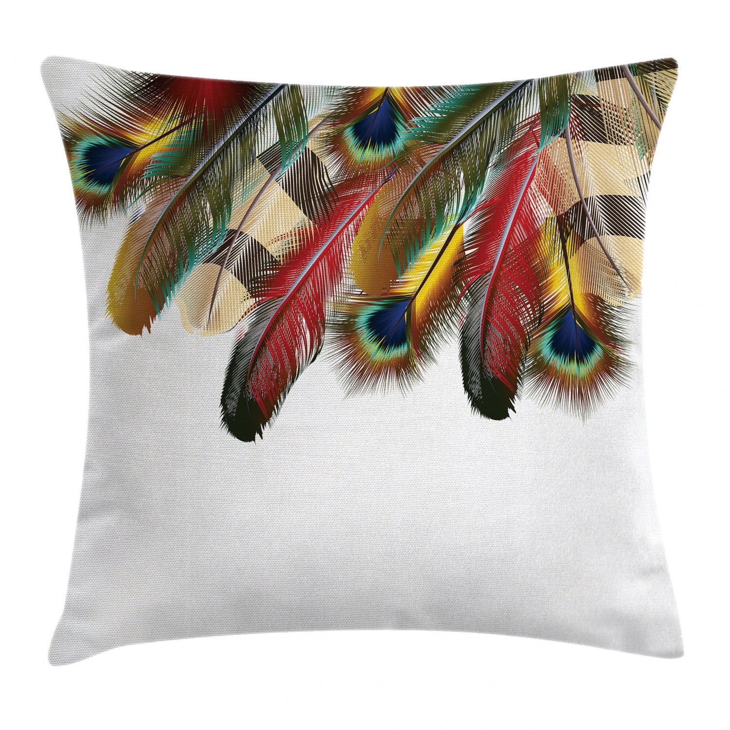 Feather House Decor Throw Pillow Cushion Cover, Mystical Esoteric
