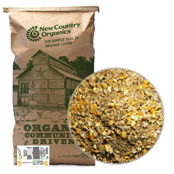 New Country Organics - Duck Layer Feed - Duck Food for Adult Ducks & Laying Ducks - Soy-Free - 17% Protein - Certified Organic and Non-GMO - 40 lbs