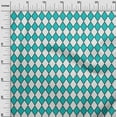 thumbnail image 2 of oneOone Cotton Silk Turquoise Blue Fabric Argyle Check Sewing Craft Projects Fabric Prints By Yard 42 Inch Wide, 2 of 4