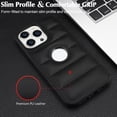 thumbnail image 6 of Allytech Business Case for iPhone 15 Pro Max, Premium Vegan PU Leather Luxury Elegant Slim Fit Shell, Logo Hollow View Shockproof Non-Slip Protective Cover for iPhone 15 Pro Max - Black, 6 of 6