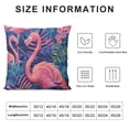 thumbnail image 6 of JRXY Pillowcase Tropical Plants Pink Flamingos Throw Pillow Covers Shells for Couch Office Bedroom Home Decoration  White, 6 of 6