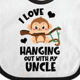 thumbnail image 4 of Inktastic Monkey I Love Hanging out with My Uncle Boys or Girls Baby Bib, 4 of 4