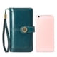 thumbnail image 5 of Carteras de cuero con bloqueo RFID para mujeres Cartera de cremallera larga de gran capacidad Monedero de pasaporte de viaje plegable para mujer, 5 of 5