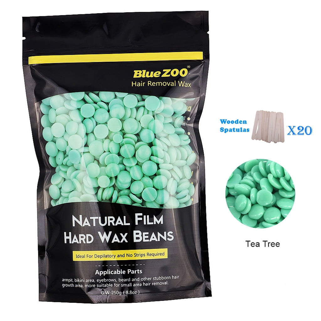 8.8 oz Hair Removal Hard Wax Beans With 20 Wax Applicator Spatula