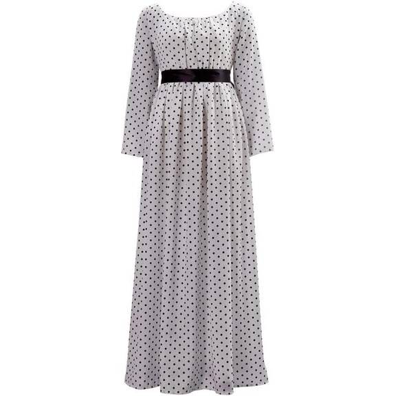 Womens Renaissance Medieval Peasant Dress Empire Waist Regency Era Ball Gown