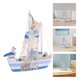 thumbnail image 5 of Modelo de velero mediterráneo de madera, miniatura de velero con diseño de aves marinas, decoración de escritorio, modelo de velero de estilo náutico (tamaño M), 5 of 8
