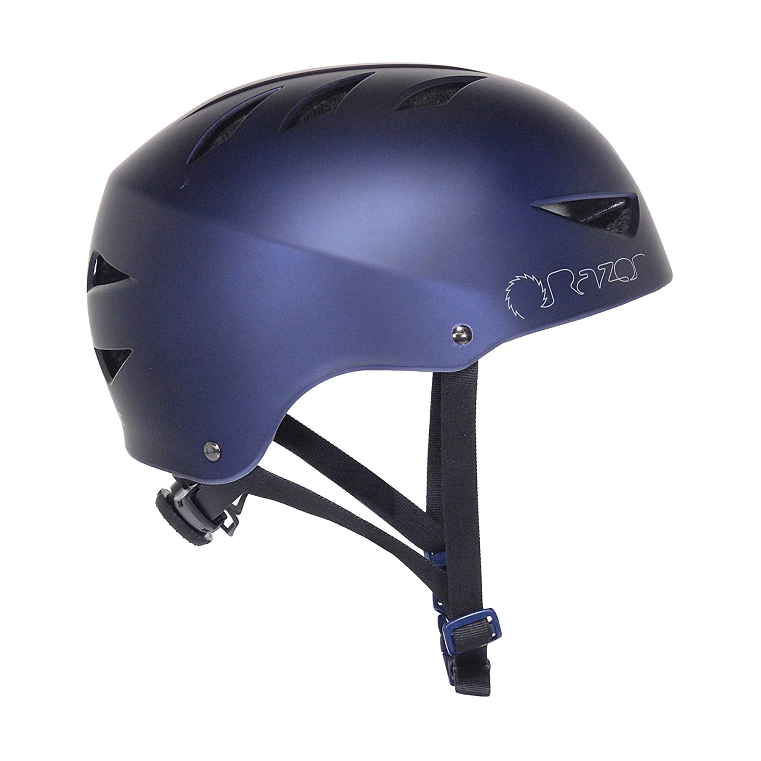 Razor V-12 Adult One Size Multi Sport Safety Bicycle Helmet, Satin Navy