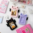 thumbnail image 3 of Photocard Holder Key Chain Design Easy To Carry Korean Style Little Devil Plush Card Protective Cover Stationery Accessories, 3 of 5