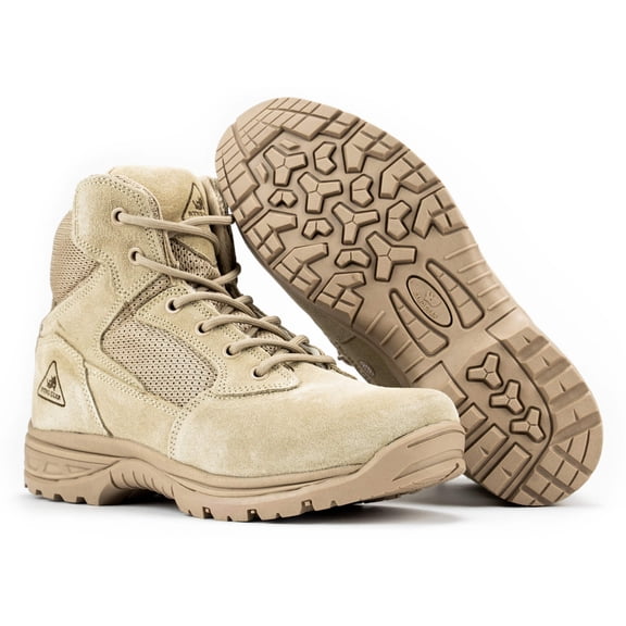 6" COOLMAX RYNO GEAR TACTICAL COMBAT BOOTS (BEIGE) (9)