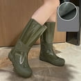 thumbnail image 2 of Oyedens Winter Knee Length Rain Boots for Women with Lined Warm Waterproof Garden Tall Rainboots, 2 of 6