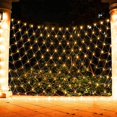 thumbnail image 3 of Christmas Net Lights Outdoor 200 LED 10Ft x 6.5Ft Bush Net Lights Outdoor Mesh Lights Waterproof 8 Modes Outside Garden Twinkle Lights for Patio Wall Roof Balcony Decor(Warm White), 3 of 6
