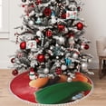 thumbnail image 6 of Sigee Mario Cm for Christmas Decoration Tree Skirt Christmas Tee Skirt with Pom Pom Trim,Christmas Home Decor Holiday Tree Skirt Fits Christmas Tree,30", 6 of 8