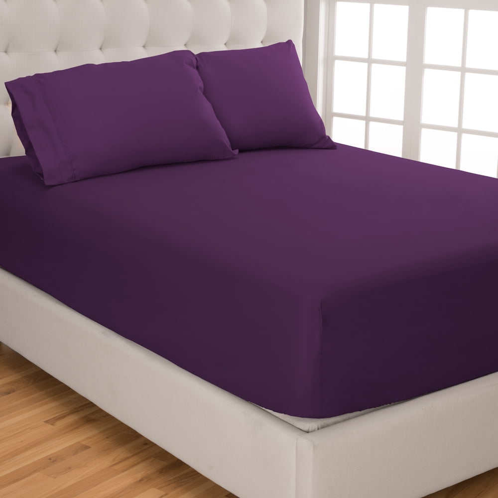 Fitted Sheet + Pillowcase Set Premium 1800 UltraSoft Microfiber Hypoallergenic Wrinkle