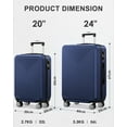Carry on Luggage 20 inch, Airline Approved with Double Spinner Wheels