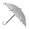 thumbnail image 2 of White Umbrella with Ruffle 5" (Each), 2 of 3